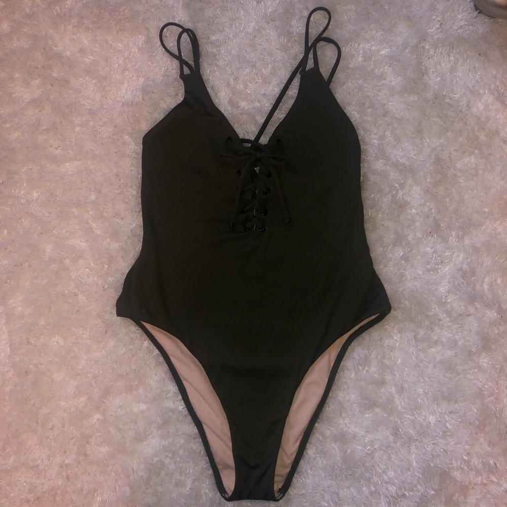 PacSun Olive Green One Piece Swimsuit